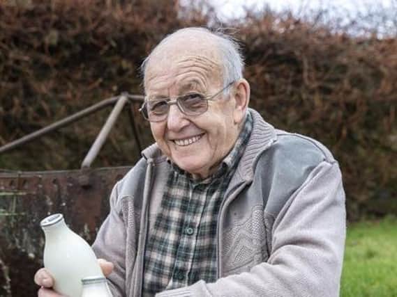 Tony Moulds has been delivering milk to customers and homeowners in Holcot for 70 years. Picture by Kirsty Edmonds.