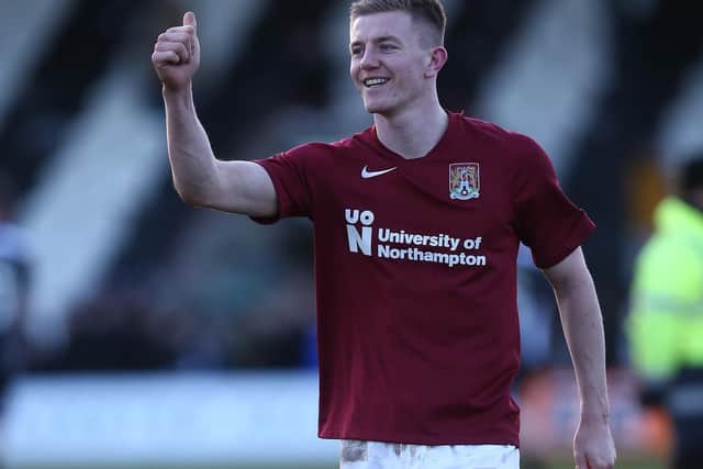 Scott Wharton played a key role in the Cobblers' promotion last season
