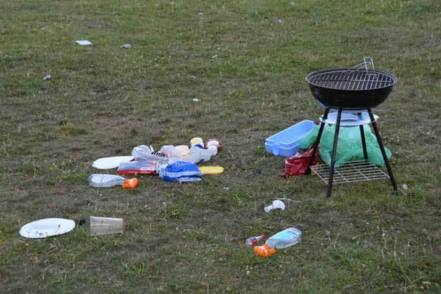 Rubbish was not taken home by the party-goers, instead just ditched for others to clean up.