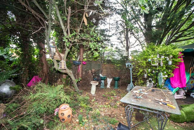 One six yard skip has already been filled and there is still work to do in the garden. Pictures by Kirsty Edmonds.