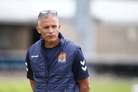 Keith Curle took the first session of pre-season training earlier today.