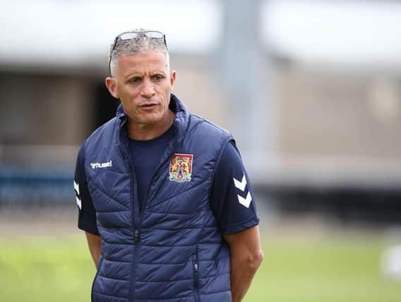 Keith Curle took the first session of pre-season training earlier today.