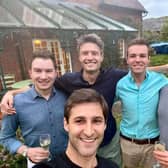 Conservative councillor for Nene valley Luke Graystone (front) was pictured on a friends' holiday to Dorset in the week Northampton was warned of a local lockdown.
