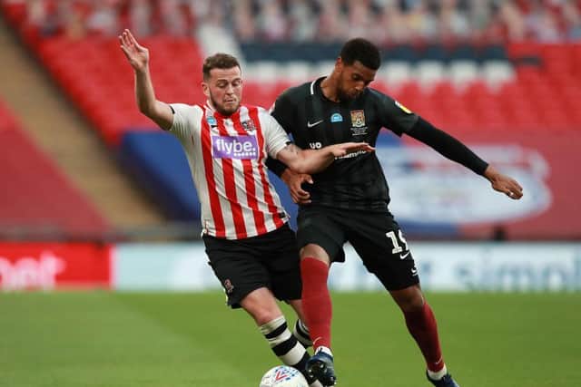 Vadaine Oliver in action at Wembley.