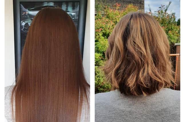 Jo has had 14-inches chopped off her hair to help two charities.