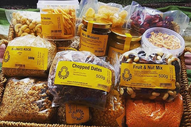 Some of the products Daily Bread sells.