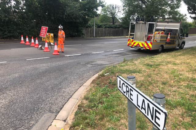 Crews have closed Welford Road in both directions following the severe crash.