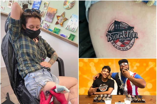 Brooklyn Brownie says they'll keep their promise after four fans took them up on an April Fools' challenge to get tattoos of their logo in exchange for a lifetime discount.