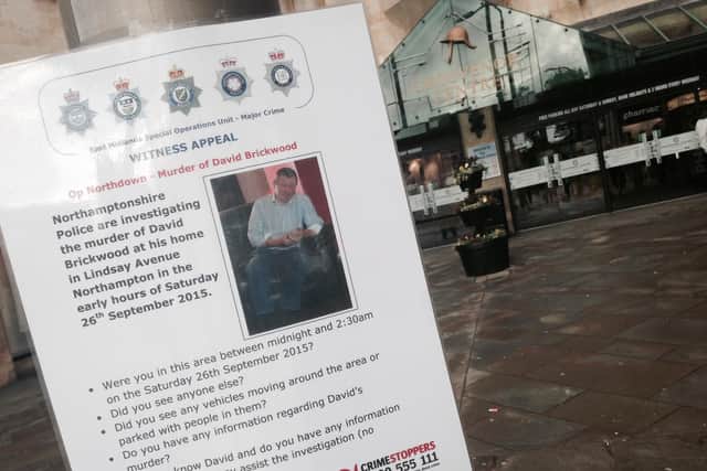 Witness appeal posters were pinned to lamposts outside the Grosvenor Centre days after his death in 2015.