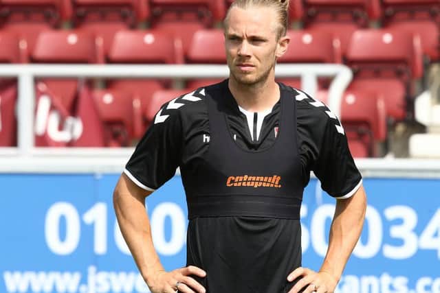 Joseph Mills in pre-season training.