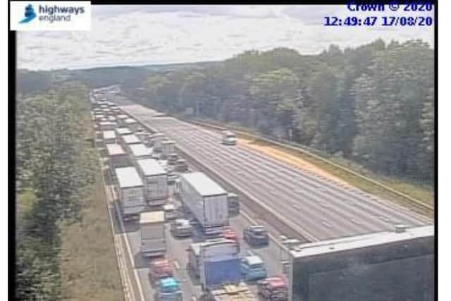 Delays on the M1 near Northampton