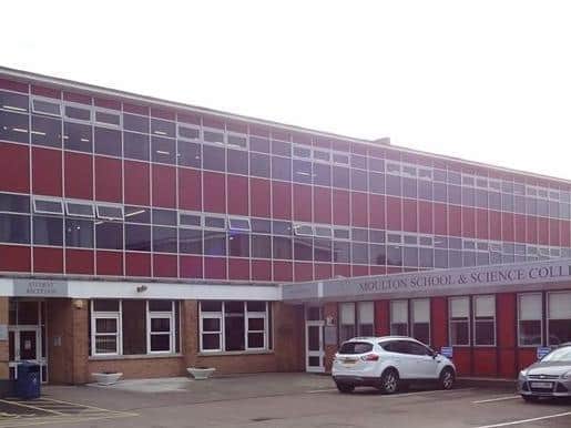Moulton School and Science College on Pound Lane, Moulton