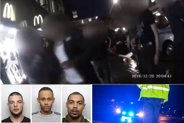 The chaotic moments following an ammonia attack on The Drapery were shared on Channel 5 last night.