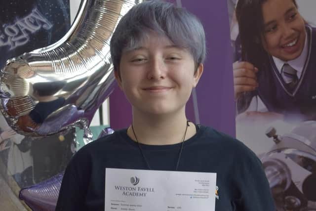Weston Favell Academy student Amelia Munro, who earned three 9s, three 8s and three 7s, in her GCSEs