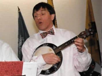 Bill with the missing banjo ukulele. Bill estimates the instrument could be 100-years-old.