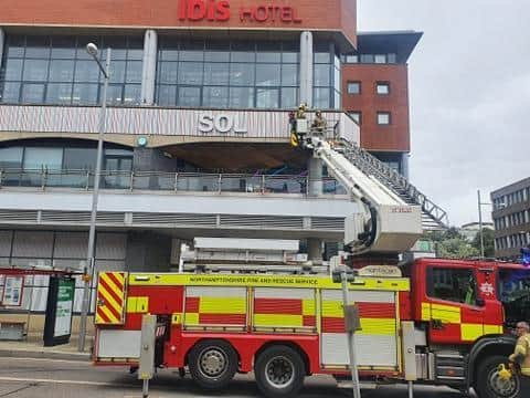 Firefighters are at the scene. Photo: Dan Fuller.