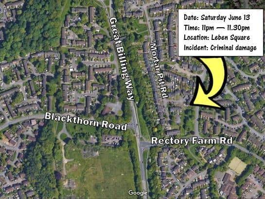 Police are investigating the late-night incident in Leben Square