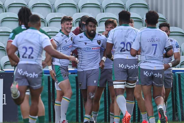 Ahsee Tuala celebrated a stunning score at The Stoop last Saturday