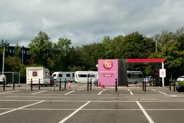 Another traveller's camp has been set up in the town.