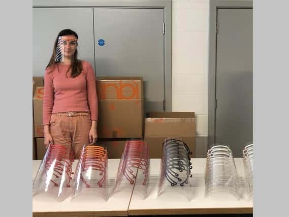 Laura Stavciuc has been given an Above and Beyond the Call of Duty award by Brackmills Business Improvement District for leading Igus UK's production of face shields during the coronavirus pandemic