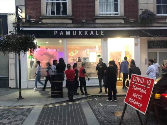 A fire reportedly broke out in the kitchen ducts at Pamukkale. Photo submitted by a Chron and Echo reader.