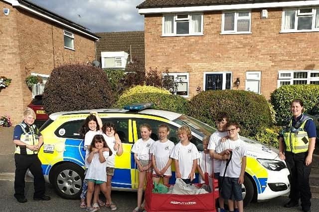 The children even got a police escort for one of their rounds.