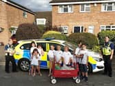 The children even got a police escort for one of their rounds.