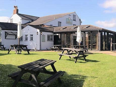 The pub has plenty of outdoor space for customers to use.