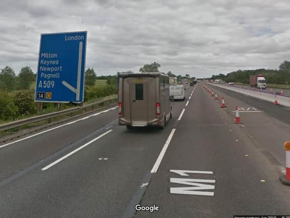 This morning's crash happened close to Junction 14 on the M1