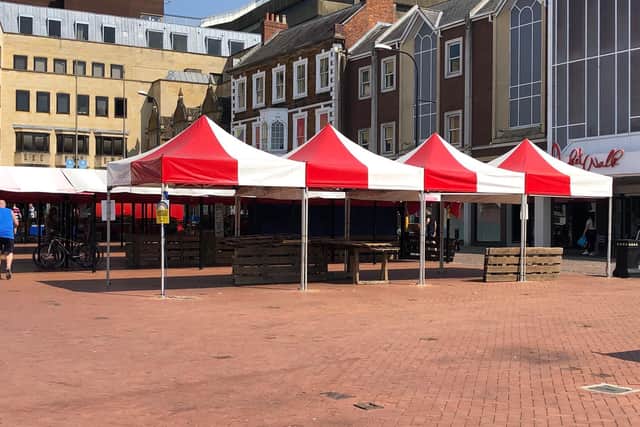 Market stall are regularly empty.