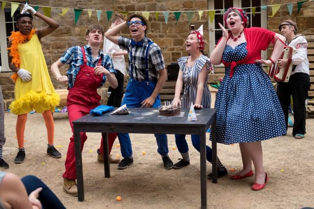 Performers pictured in the Hansel & Gretel production at the abbey.