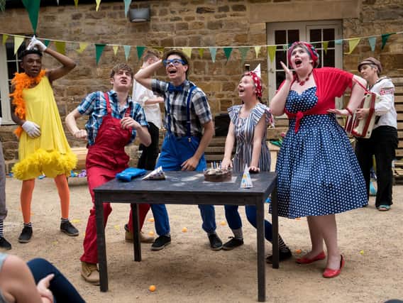 Performers pictured in the Hansel & Gretel production at the abbey.