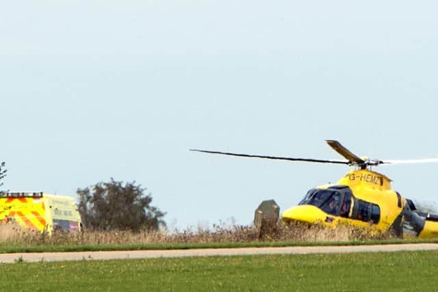 The WNAA air ambulance on the scene