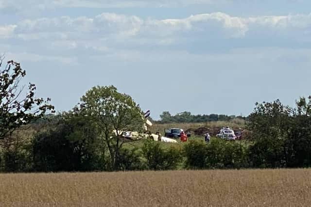 The aircraft in the field