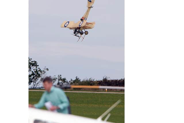 The aircraft spiralled out of control