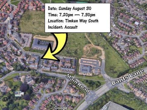 The victim was beaten with a metal pole in Timken Way South, Duston