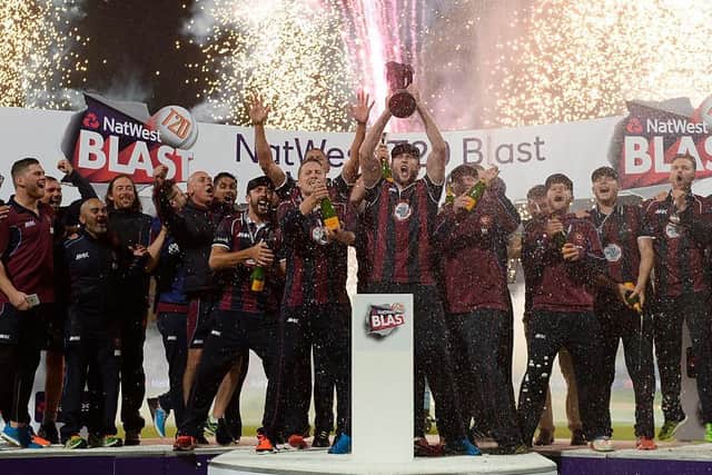 Graeme White (far right) was part of the Steelbacks' T20 winning team of 2016