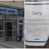 Signs were spotted saying the popular coffee shop had closed last weekend