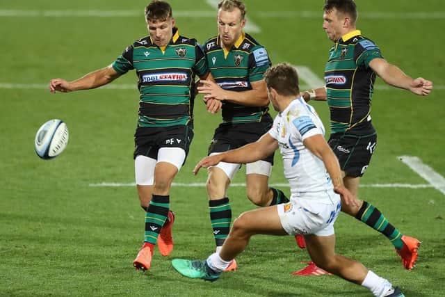 Piers Francis, Rory Hutchinson and Dan Biggar with their eyes on the prize