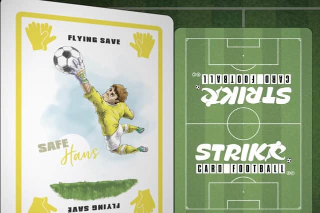 StrikR Card Football's deck is based on a normal deck but each card is a footballer