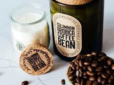 The jars are made from recycled glass and can be recycled.