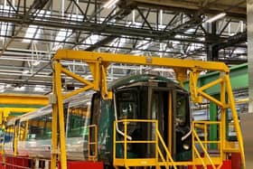 One of the new Class 730 trains on the production line in Derby. Photos: London Northwestern Railway