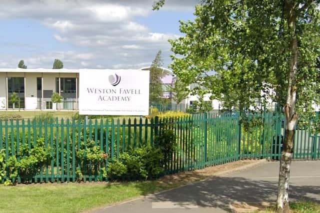 A student at Weston Favell Academy has tested positive for Covid-19. Photo: Google Maps.