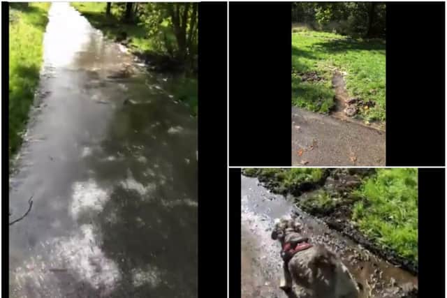 The leak has been streaming through Bradlaugh Fields for nearly two weeks.