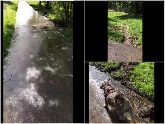 The leak has been streaming through Bradlaugh Fields for nearly two weeks.