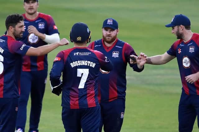 The Steelbacks celebrate a Rapids wicket