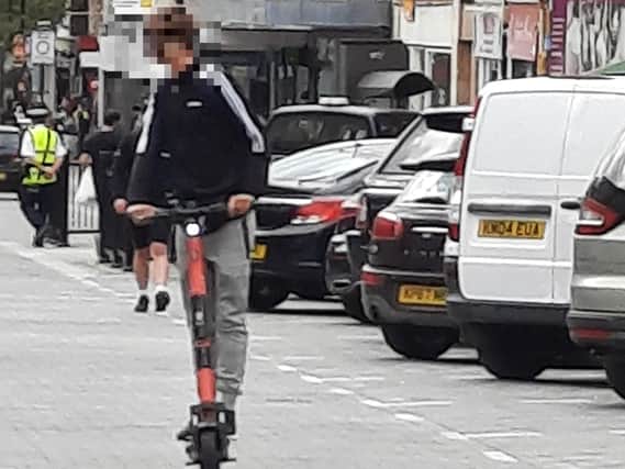 Electric scooters should not be ridden on pavements, in parks or in other public areas.