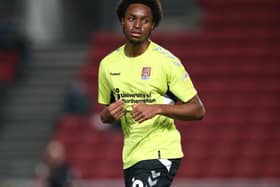 Caleb Chukwuemeka made his full Cobblers debut on Wednesday. Picture: Pete Norton