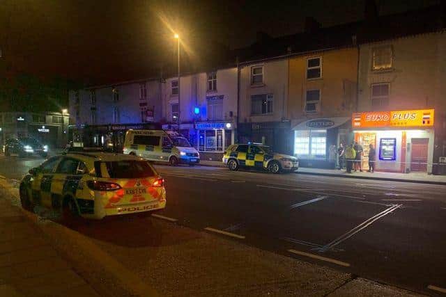 Police attended the scene after the victim sought refuge.
