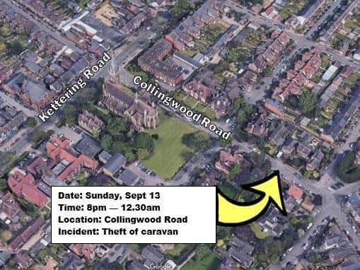 Thieves took the caravan from a driveway in Collingwood Road on Sunday night